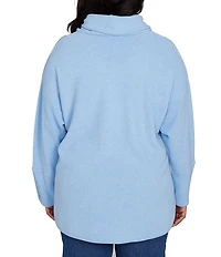 Ruby Rd. Plus Size Knit Cowl Neck Long Sleeve Cozy Top