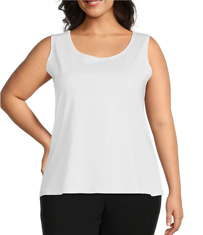 Ruby Rd. Plus Size Knit Scoop Neck Sleeveless Tank