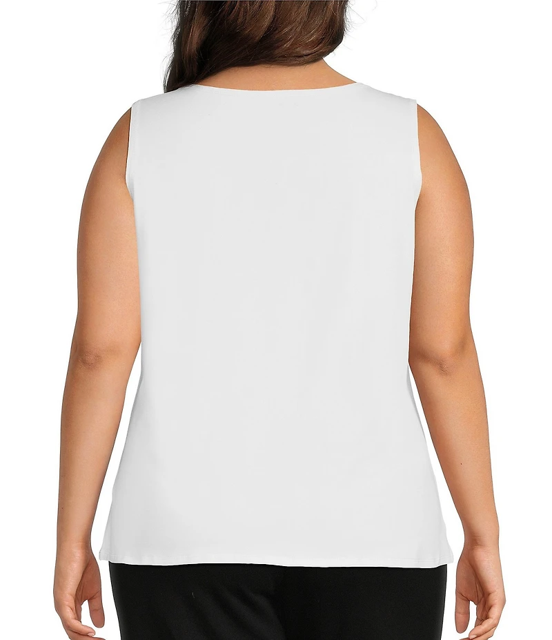 Ruby Rd. Plus Size Knit Scoop Neck Sleeveless Tank