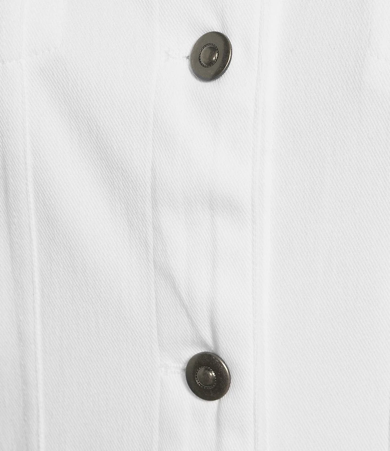 Ruby Rd. Plus Size Knit Twill Point Collar Long Sleeve Button-Front Jacket