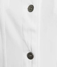 Ruby Rd. Plus Size Knit Twill Point Collar Long Sleeve Button-Front Jacket