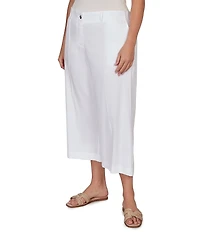 Ruby Rd. Plus Size Linen Blend Wide Leg Crop Pants