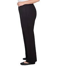 Ruby Rd. Plus Size Luxe Double Knit Tailored Straight Leg Pull-On Pants