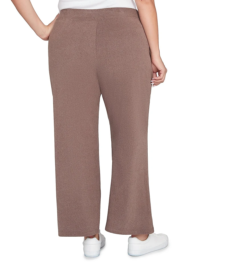 Ruby Rd. Plus Size Luxe Ribbed Wide-Leg Pull-On Coordinating Pants