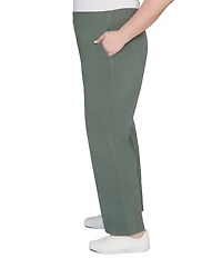 Ruby Rd. Plus Size Luxe Ribbed Wide-Leg Pull-On Coordinating Pants