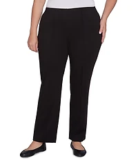 Ruby Rd. Plus Size Ponte Knit Pintuck Pull-On Pants