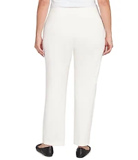 Ruby Rd. Plus Size Ponte Knit Pintuck Pull-On Pants