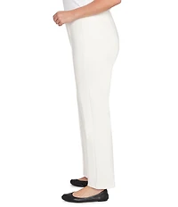 Ruby Rd. Plus Size Ponte Knit Pintuck Pull-On Pants