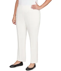 Ruby Rd. Plus Size Ponte Knit Pintuck Pull-On Pants