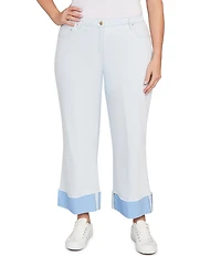 Ruby Rd. Plus Size Relaxed Double Faced Straight Leg Denim Jeans