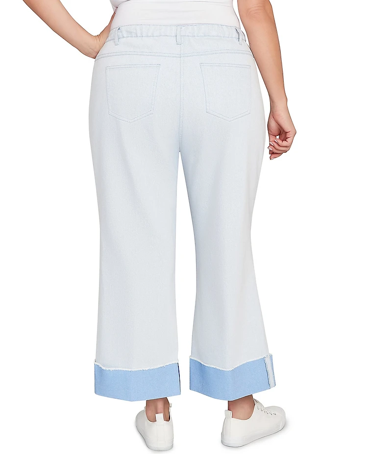 Ruby Rd. Plus Size Relaxed Double Faced Straight Leg Denim Jeans