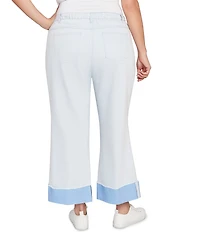 Ruby Rd. Plus Size Relaxed Double Faced Straight Leg Denim Jeans