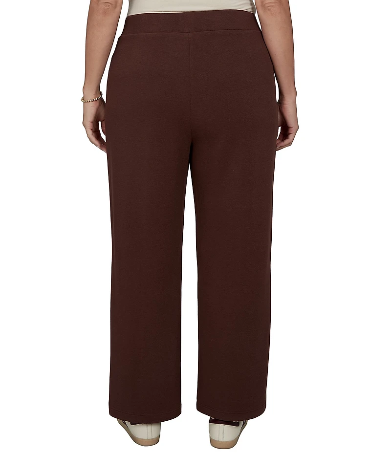 Ruby Rd. Plus Size Scuba Pique Wide Leg Pull-On Pants
