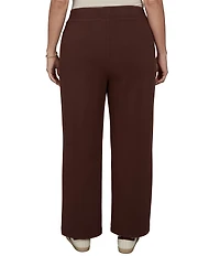 Ruby Rd. Plus Size Scuba Pique Wide Leg Pull-On Pants