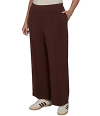 Ruby Rd. Plus Size Scuba Pique Wide Leg Pull-On Pants