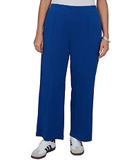 Ruby Rd. Plus Size Scuba Pique Wide Leg Pull-On Pants