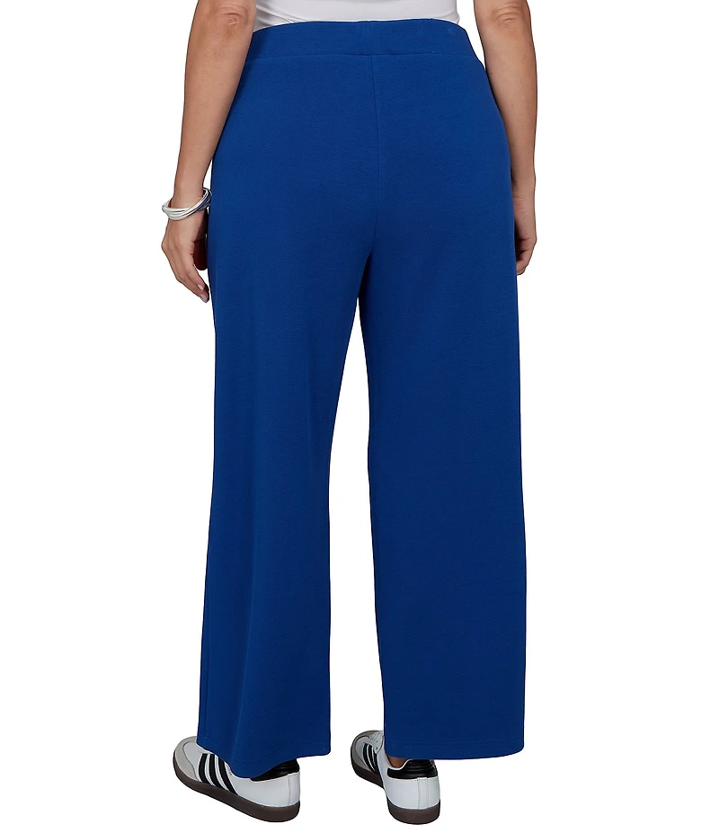 Ruby Rd. Plus Size Scuba Pique Wide Leg Pull-On Pants