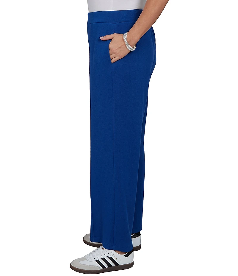 Ruby Rd. Plus Size Scuba Pique Wide Leg Pull-On Pants
