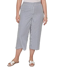 Ruby Rd. Plus Size Seersucker Stripe Capri Pants