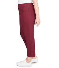 Ruby Rd. Plus Size Silk Tech Straight Leg Pull-On Ankle Pants