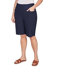 Ruby Rd. Plus Size Silky Tech Bermuda Pull-On Shorts