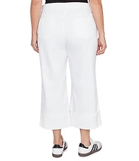Ruby Rd. Plus Size Size Wide Leg Rolled Cuff Hem Jeans