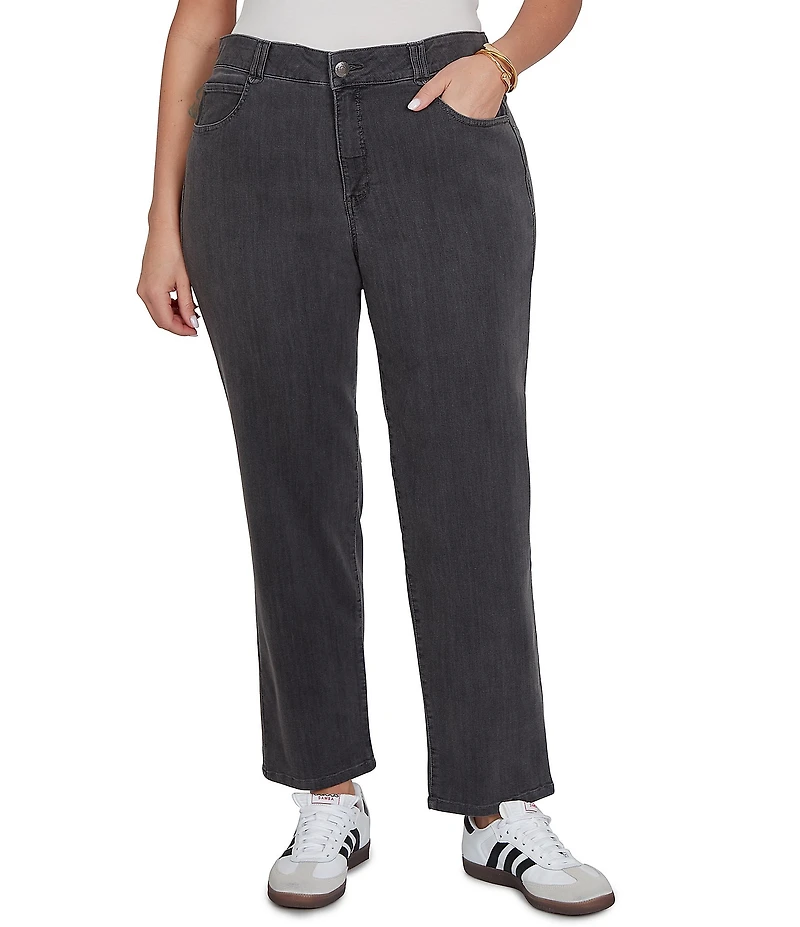 Ruby Rd. Plus Size Soft Denim Pull-On Boot-Cut Jeans