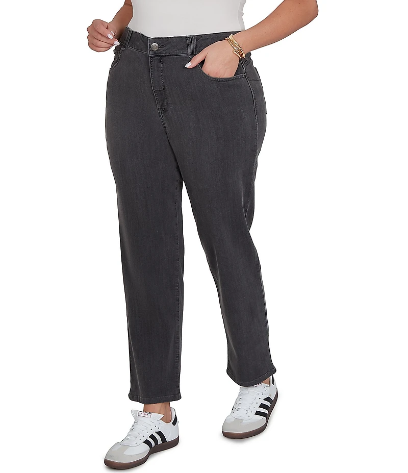 Ruby Rd. Plus Size Soft Denim Pull-On Boot-Cut Jeans