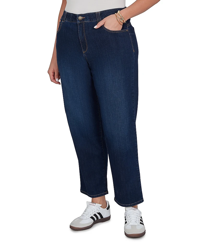 Ruby Rd. Plus Size Soft Denim Pull-On Boot-Cut Jeans
