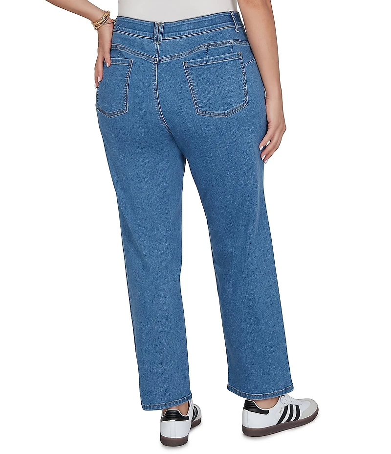 Ruby Rd. Plus Size Soft Denim Pull-On Boot-Cut Jeans