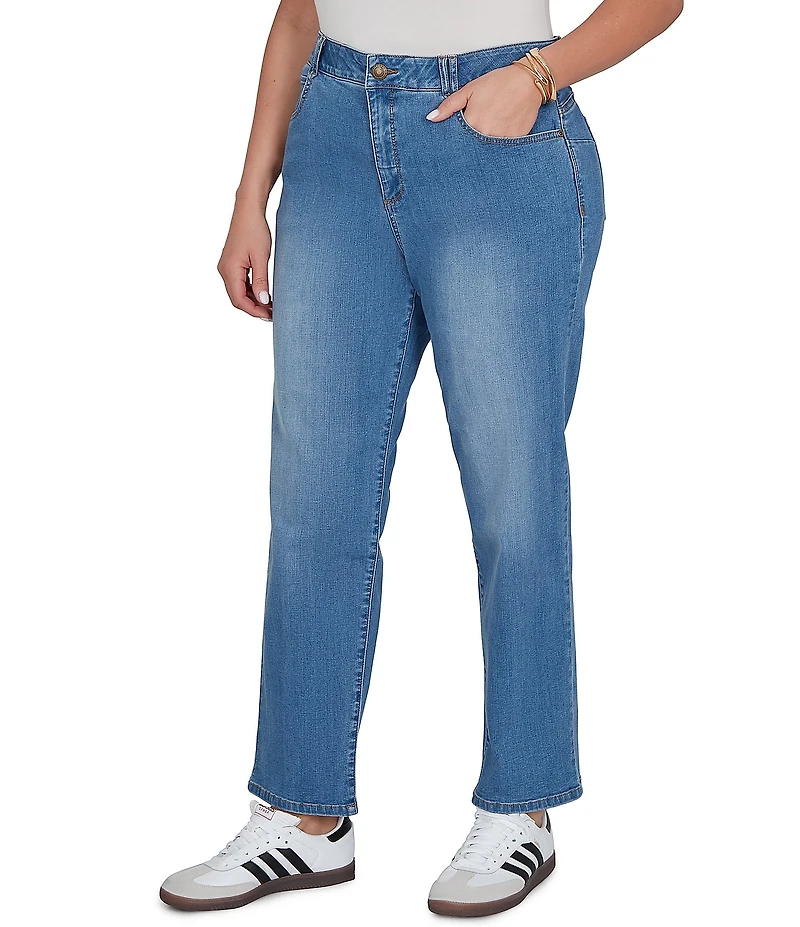 Ruby Rd. Plus Size Soft Denim Pull-On Boot-Cut Jeans