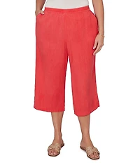 Ruby Rd. Plus Size Soft Double Gauze Relaxed Pull-On Pant