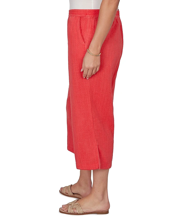 Ruby Rd. Plus Size Soft Double Gauze Relaxed Pull-On Pant