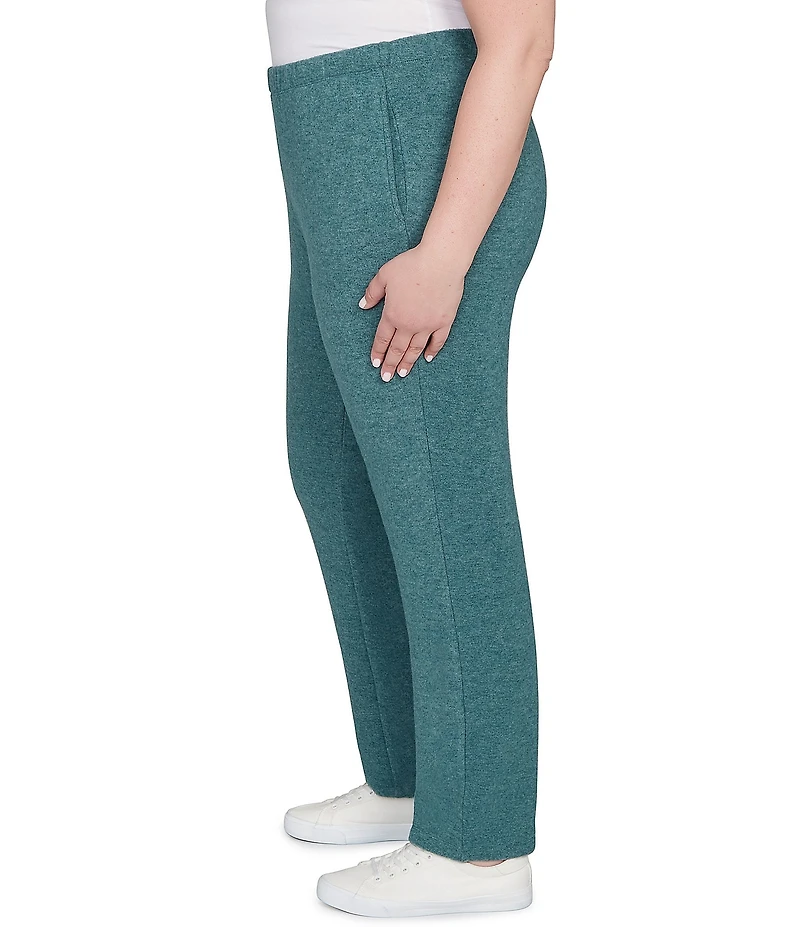 Ruby Rd. Plus Size Soft Hatchi Knit Pull-On Pants