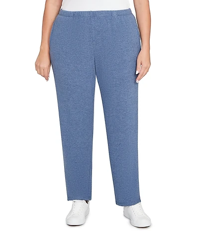 Ruby Rd. Plus Size Soft Heather Knit Pull-On Sweat Pants