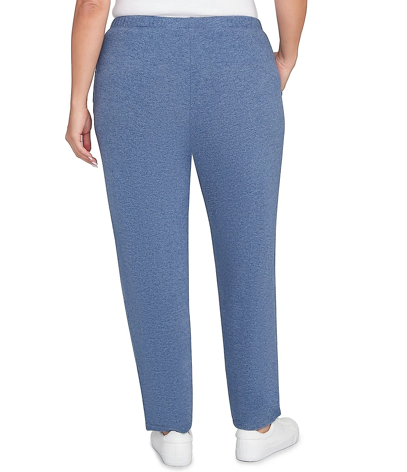 Ruby Rd. Plus Size Soft Heather Knit Pull-On Sweat Pants