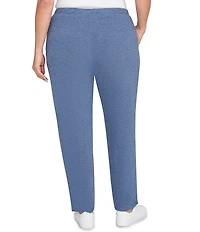 Ruby Rd. Plus Size Soft Heather Knit Pull-On Sweat Pants
