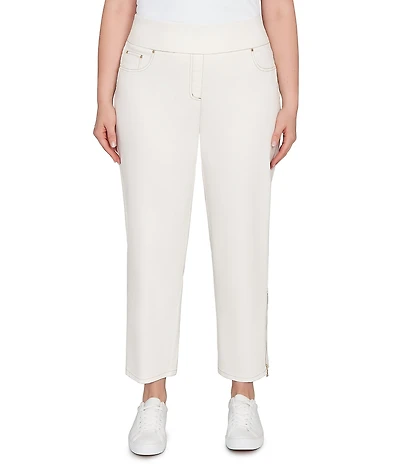 Ruby Rd. Plus Size Soft Stretch Denim Pull-On Ankle Pants