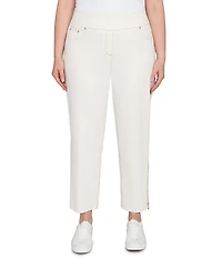 Ruby Rd. Plus Size Soft Stretch Denim Pull-On Ankle Pants