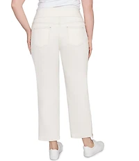 Ruby Rd. Plus Size Soft Stretch Denim Pull-On Ankle Pants