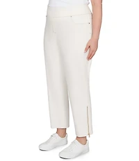 Ruby Rd. Plus Size Soft Stretch Denim Pull-On Ankle Pants