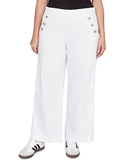 Ruby Rd. Plus Size Soft Stretch Denim Pull-On Wide Leg Jeans