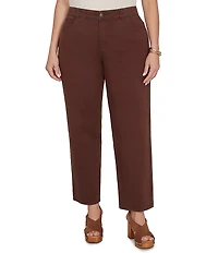 Ruby Rd. Plus Size Soft Stretch Straight Leg Denim Ankle Pants