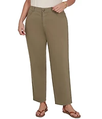 Ruby Rd. Plus Size Soft Stretch Straight Leg Denim Ankle Pants