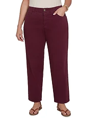Ruby Rd. Plus Size Soft Stretch Straight Leg Denim Ankle Pants
