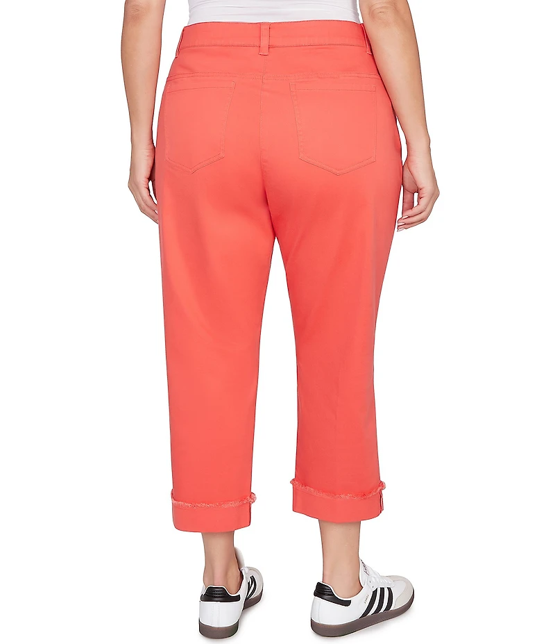 Ruby Rd. Plus Size Soft Stretch Twill Cuffed Hem Girlfriend Pants