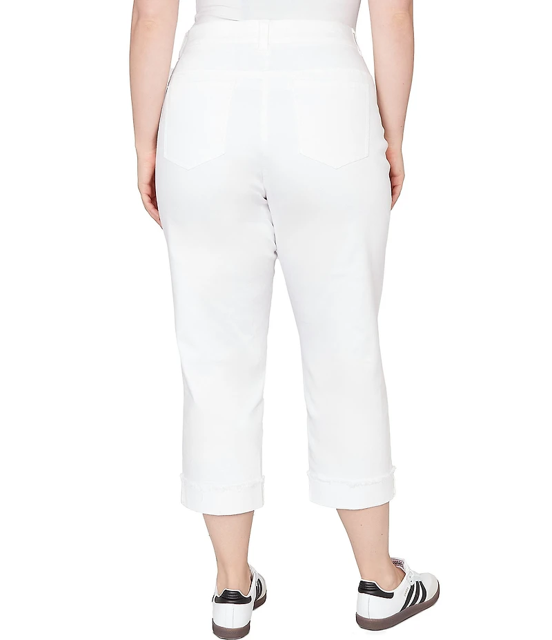 Ruby Rd. Plus Size Soft Stretch Twill Cuffed Hem Girlfriend Pants
