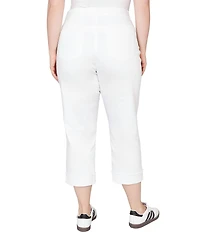 Ruby Rd. Plus Size Soft Stretch Twill Cuffed Hem Girlfriend Pants