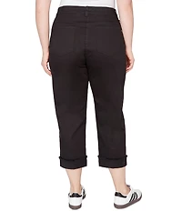 Ruby Rd. Plus Size Soft Stretch Twill Cuffed Hem Girlfriend Pants
