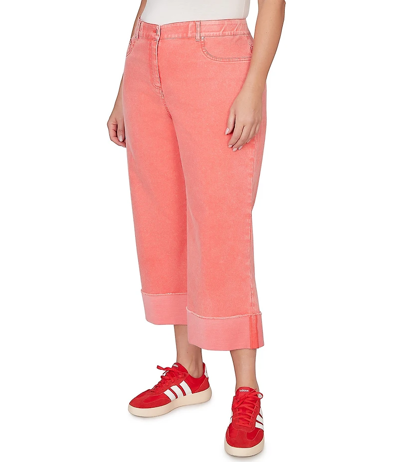 Ruby Rd. Plus Size Softly Faded Cuffed Denim Jeans